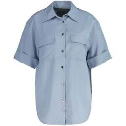 GANT Relaxed Pocket SS Shirt Dam, 40, DOVE BLUE