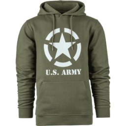 101 INC Fostex Hoodie Allied Star (Färg: Grön, Storlek: Large)