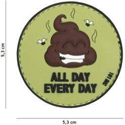 101 INC PVC Patch - All Day Every Day (Färg: Grön/Svart)