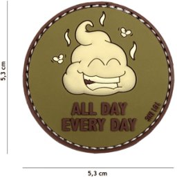 101 INC PVC Patch - All Day Every Day (Färg: Grön/Brun)