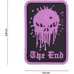 101 INC PVC Patch - Skull The End (Färg: Rosa)