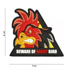 101 INC PVC Patch - Beware Of Angry Bird Triangle