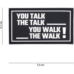 101 INC PVC Patch - You Talk The Talk (Färg: Svart)