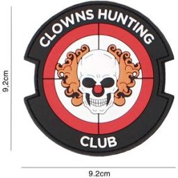 101 INC PVC Patch - Clowns Hunting Club (Färg: Röd)