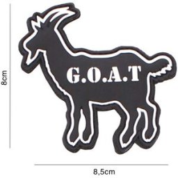 101 INC PVC Patch - G.O.A.T. (Färg: Svart)
