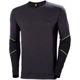 Helly Hansen Workwear Lifa Merino Crewneck Herr, M, 999 BLACK/EBONY