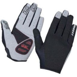 Grip Grab Shark Padded Full Finger Gloves, Black, M