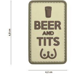 101 INC PVC Patch - Beer and Tits (Färg: Coyote)