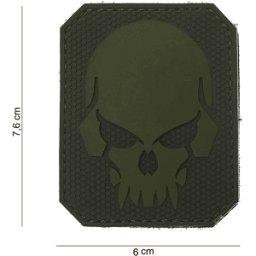 101 INC PVC Patch - Pirate Skull (Färg: Grön)