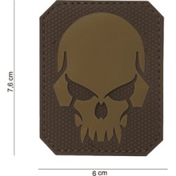 101 INC PVC Patch - Pirate Skull (Färg: Brun)