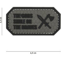 101 INC PVC Patch - The Gods Smile On The Braves (Färg: Grå)