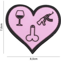 101 INC PVC Patch - Love (Färg: Rosa)