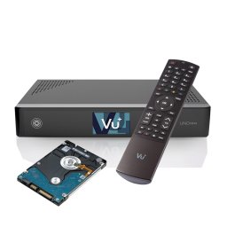 VU+ Uno 4K SE – Kabel-TV Mottagare med DVB-C FBC Twin Tuner (8 Demodulatorer) – UHD 2160p Linux Enigma2 (Välj variant: Med inbyggd hårddisk 1TB)