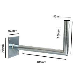 Kraftigt Väggfäste för Parabol & Antenn – Välj 15 cm, 25 cm, 30 cm, 40 cm, 50 cm eller 60 cm (Välj variant: 40 cm avstånd från väggen)