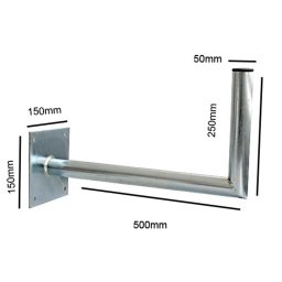 Kraftigt Väggfäste för Parabol & Antenn – Välj 15 cm, 25 cm, 30 cm, 40 cm, 50 cm eller 60 cm (Välj variant: 50 cm avstånd från väggen)