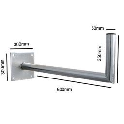 Kraftigt Väggfäste för Parabol & Antenn – Välj 15 cm, 25 cm, 30 cm, 40 cm, 50 cm eller 60 cm (Välj variant: 60 cm avstånd från väggen)