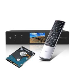 VU+ Duo 4K SE – UHD 4K Linux- Satellit o Kabel mottagare med DVB-S2X FBC Twin & DVB-C FBC Tuner (Välj variant: Med inbyggd hårddisk 1TB & BT fjärr)