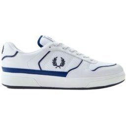 Fred Perry B300 Leather/Mesh Herr, 41, White/Navy