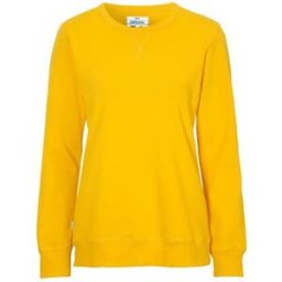 Sweatshirt Crew Neck dam GOTS gul L