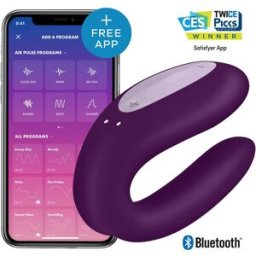 Satisfyer Double Joy Couples Vibrator Violet