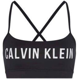 Calvin Low Support Bra Dam, Svart/Vit, S