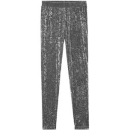 Calvin Grey Velvet Leggings Dam, grey, XS