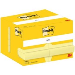 Post-It Gul, 51x76mm, 12st 12st
