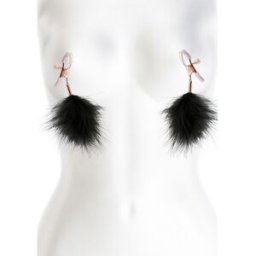 NS Novelties Nipple Clamps F1 Feather Black
