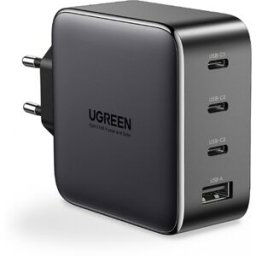 Ugreen Nexode 100w Usb-C Pd Gan - 4-Port Väggladdare - Svart