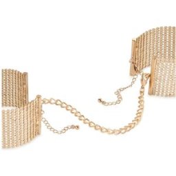 Bijoux indiscrets Desir Metallique Gold Metallic Mesh Handcuffs