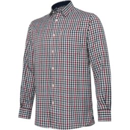 Beretta Ellis LS Shirt (Färg: White & Bordeaux Check, Storlek: Small)