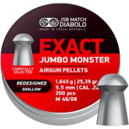 JSB Match Diabolo JSB Exact Jumbo Monster Redesigned Shallow 5,52mm - 1,645g 200st