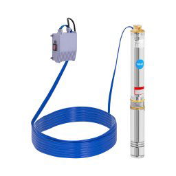 Djupvattenpump - 95 mm / 3,75'' - 3000 l/h - 550 W - 20 m kabel / 85 m uppfordringshöjd - Rostfritt stål