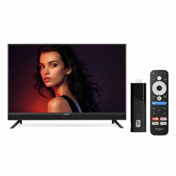 32" HD 12V-230V TV med inbyggd soundbar + Google Chromecast för husbilar och husvagnar