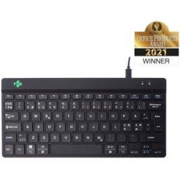 R-Go Compact Break Ergonomic Keyboard (Nordic), wired, Black