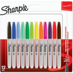 Marker Sharpie Fine Assorted Colours (12) 12st