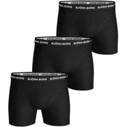 Björn Borg Sammy Solid Kalsong Svart, 3-Pack Svart, Kläder