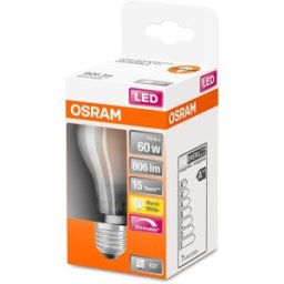 Osram Led Retrofit Classic A Dim Led-Lampa 7.5 W, 2700 K, Dimbar, E27, 220-240 V 9 W, 1055 Lm, Belysning