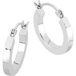 Lykka Casuals silver blankpolerade hoops 2 x 30 mm