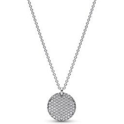 Pandora Timeless Pave Round Sterling silver halsband 392632C01-45