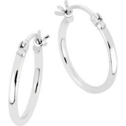 Lykka Casuals silver hoops i blankpolerat silver 2 x 30 mm