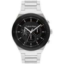Calvin Klein Fearless dual-time silver black 25200301