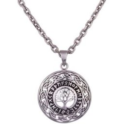Northern Viking Jewelry Tree Of Life Viking Runes silver berlock NVJ-H-RS072