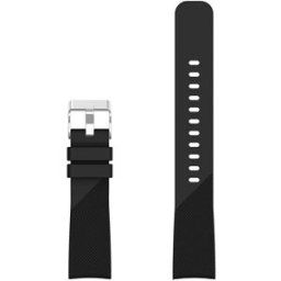 Tiera svart silikonarmband 20 mm med quick release