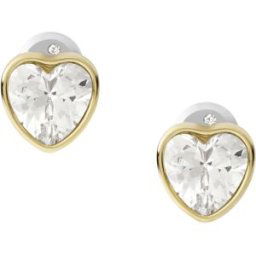 Fossil Sutton Valentine Heart Gold-Tone Stainless Steel örhangen JF03935710