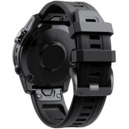 Tiera Garmin Fenix Classic silikonarmband svart quick release 26 mm