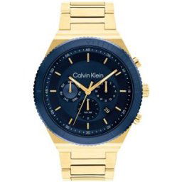 Calvin Klein Fearless dual-time blue gold 25200302
