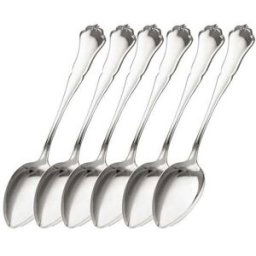 Kultakeskus Hopea Chippendale stora dessertskedar i silver 6 st