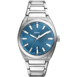 Fossil Everett 3-hands date Silver FS6054