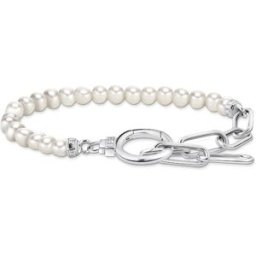 Thomas Sabo Cosmic Amulet freshwater pearl silver pärlarmband A2134-167-14-L19v